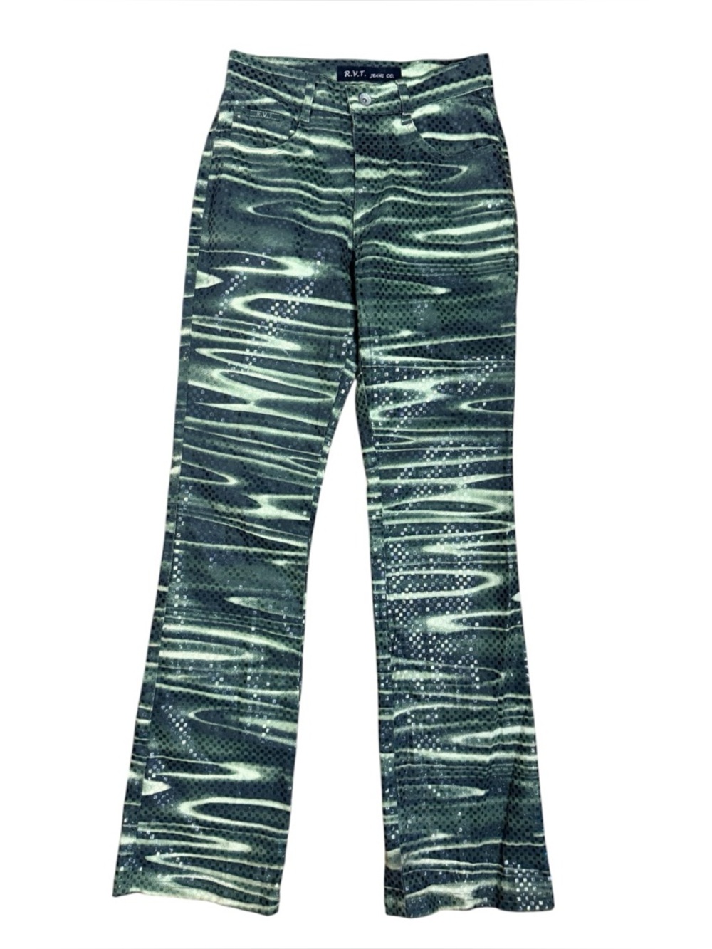 RVT green print pants